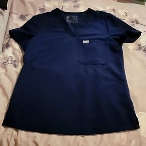 Caterina figs scrub top Navy